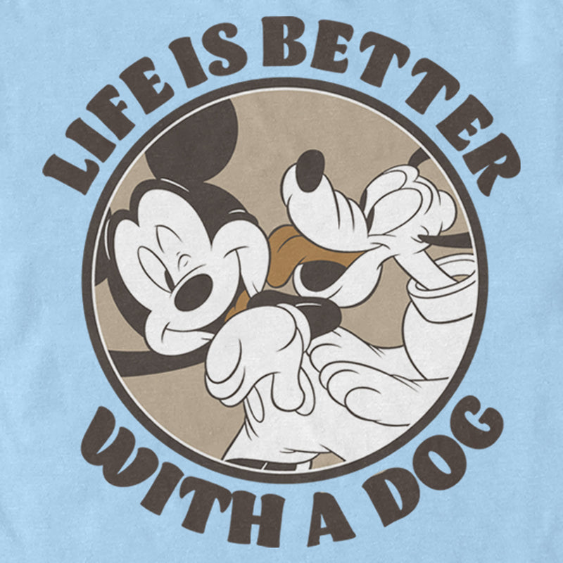 Men's Mickey & Friends Life is Better with a Dog T-Shirt