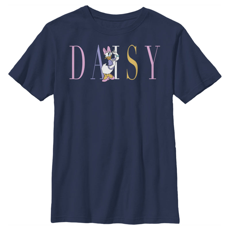 Boy's Mickey & Friends Daisy Duck Rainbow Name T-Shirt