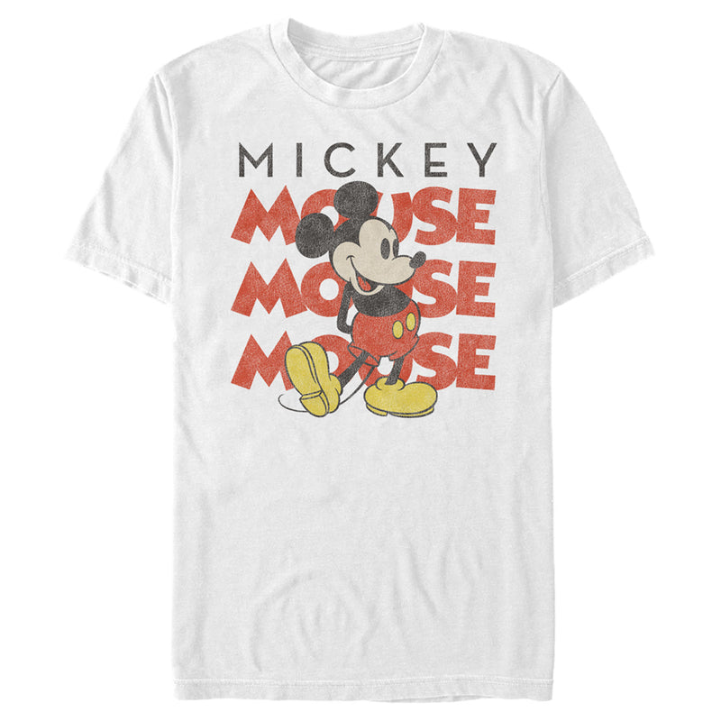 Men's Mickey & Friends Distressed Stack T-Shirt