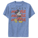 Boy's Mickey & Friends Mickey Mouse Name Stack Distressed Performance Tee