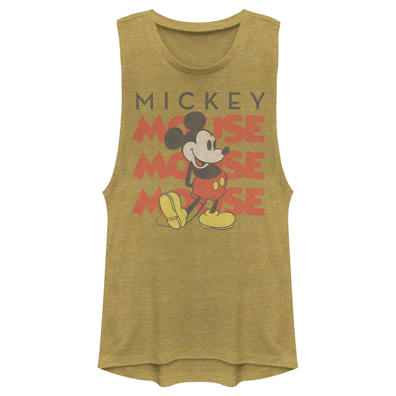 Junior's Mickey & Friends Distressed Stack Festival Muscle Tee