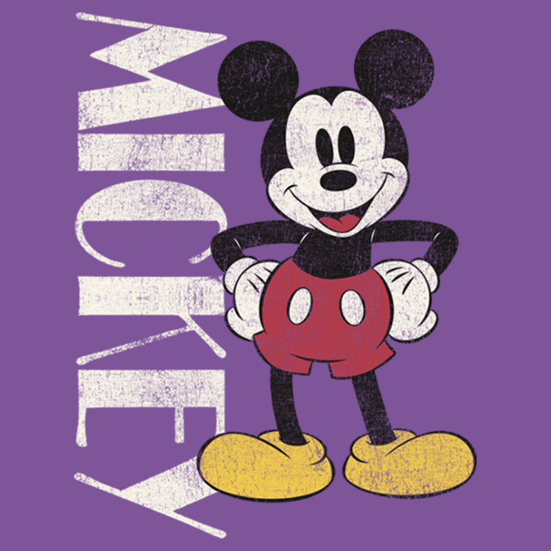 Girl's Mickey & Friends '90s Mickey Mouse Distressed T-Shirt