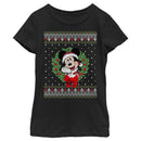 Girl's Mickey & Friends Mickey and Friends Ugly Sweater T-Shirt