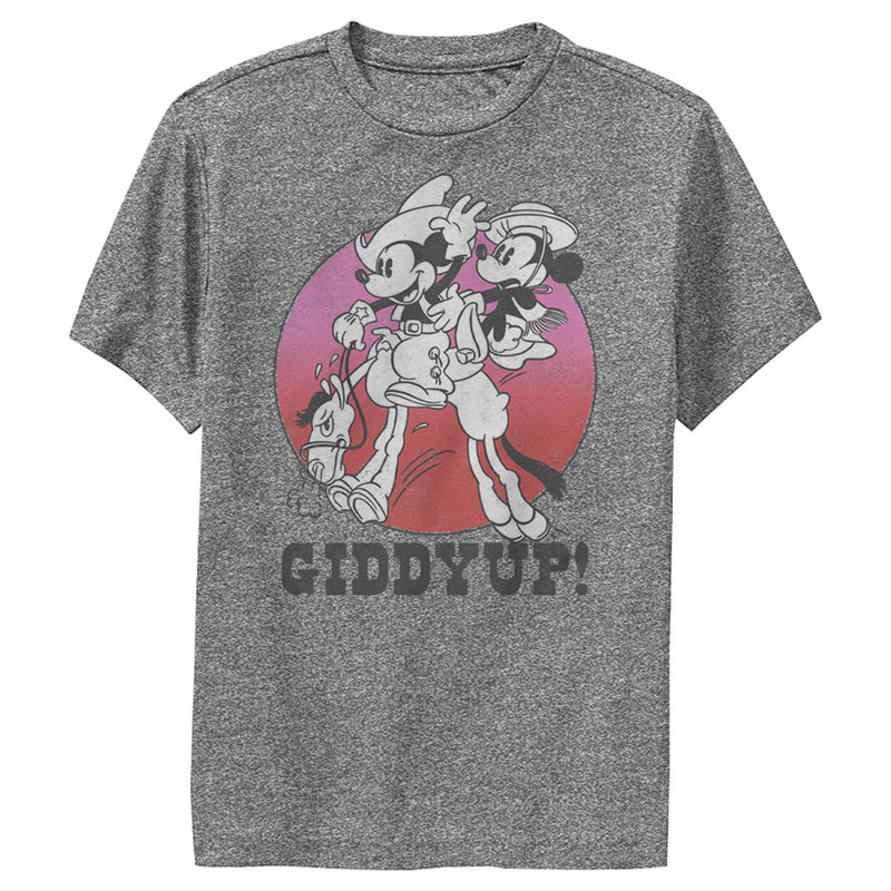 Boy's Mickey & Friends Mickey and Minnie Giddyup! Performance Tee