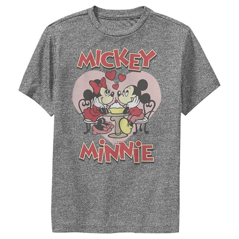 Boy's Mickey & Friends Mickey and Minnie Share a Sundae Performance Tee