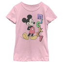 Girl's Mickey & Friends Mickey Mouse Colorful Name T-Shirt