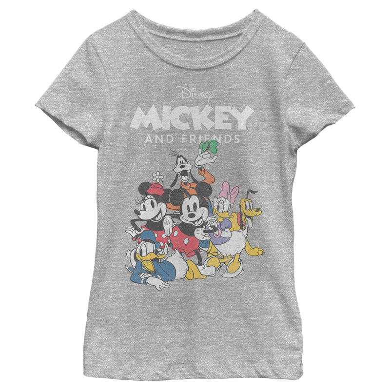 Girl's Mickey & Friends Mickey and Friends Retro Group T-Shirt