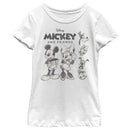 Girl's Mickey & Friends Mickey and Friends Sketch T-Shirt