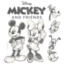 Girl's Mickey & Friends Mickey and Friends Sketch T-Shirt