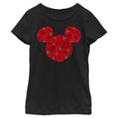 Girl's Mickey & Friends Mickey Mouse Rose Silhouette T-Shirt