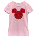 Girl's Mickey & Friends Mickey Mouse Rose Silhouette T-Shirt