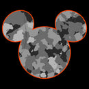 Men's Mickey & Friends Gray Camo Mickey Mouse Logo Pull Over Hoodie