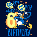 Boy's Mickey & Friends Donald Duck Oh Boy Happy 6th Birthday T-Shirt