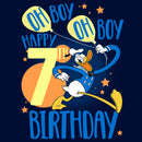 Boy's Mickey & Friends Donald Duck Oh Boy Happy 7th Birthday T-Shirt