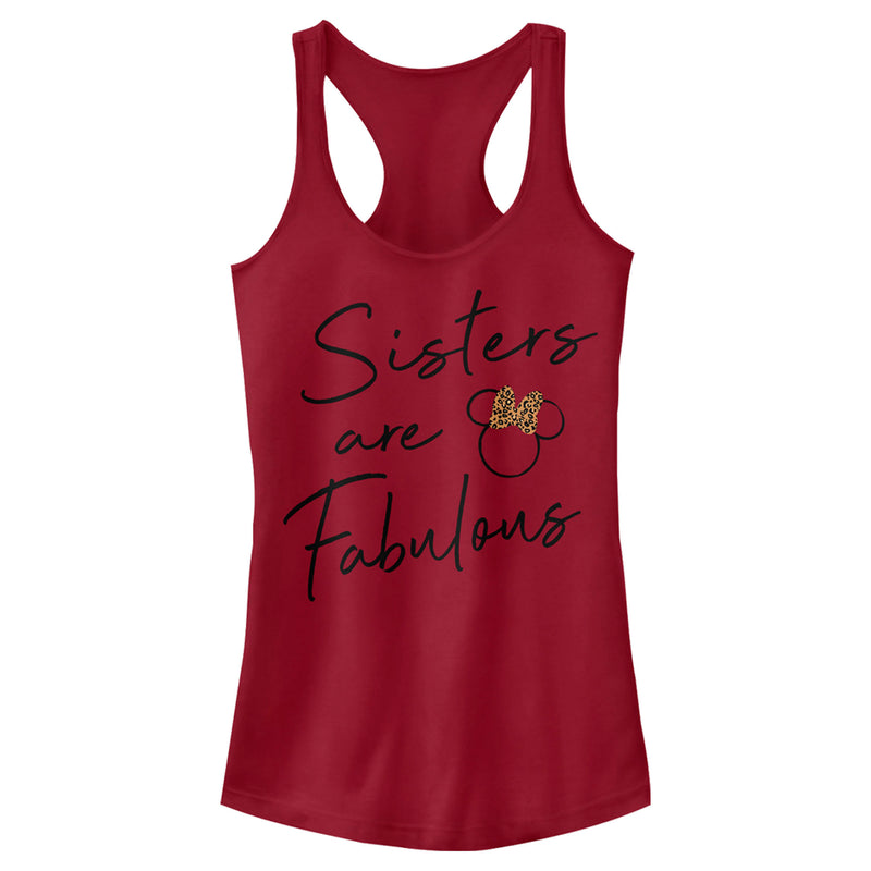 Junior's Mickey & Friends Sisters are Fabulous Racerback Tank Top