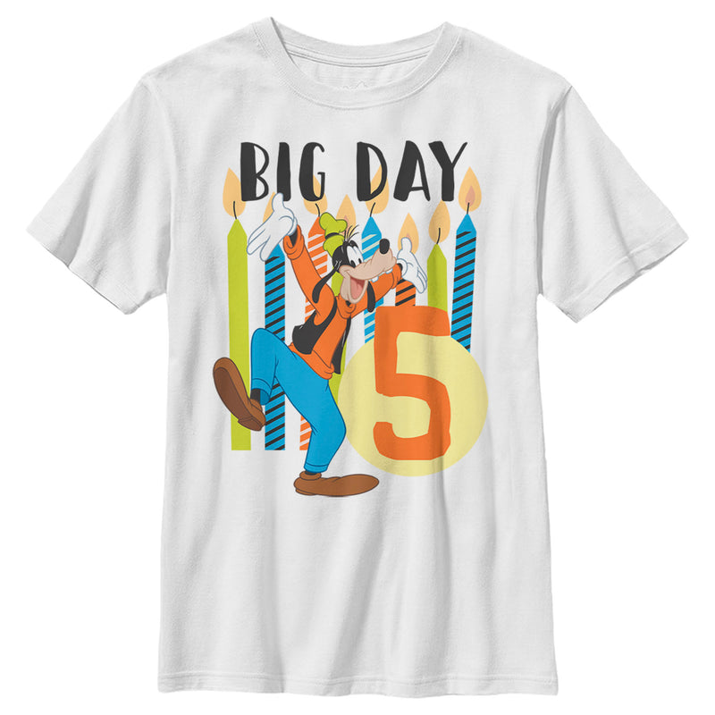 Boy's Mickey & Friends Goofy 5th Birthday T-Shirt