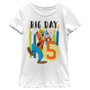 Girl's Mickey & Friends Goofy 5th Birthday T-Shirt