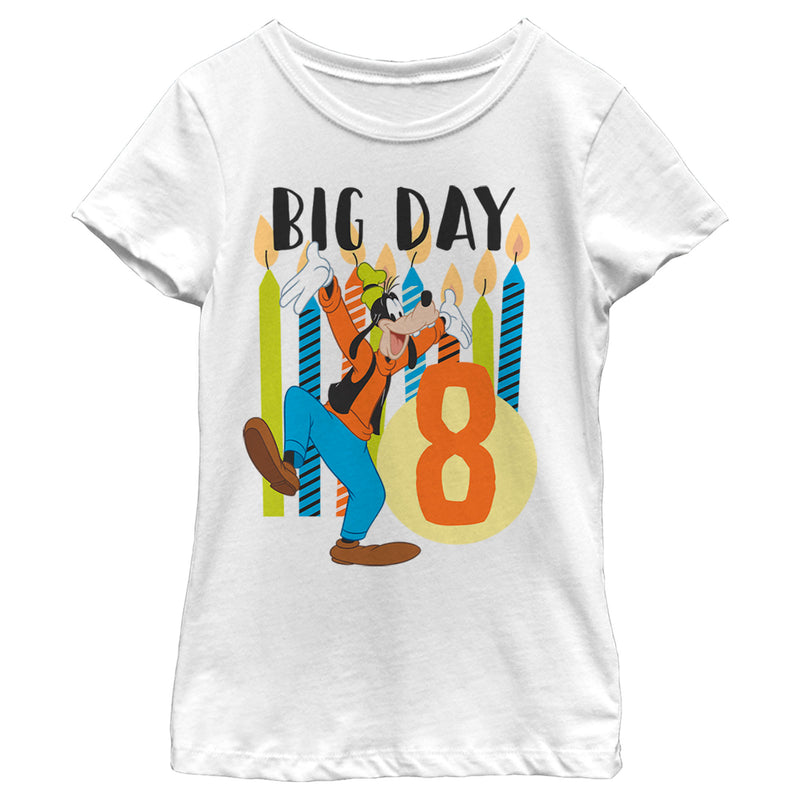 Girl's Mickey & Friends Goofy 8th Birthday T-Shirt