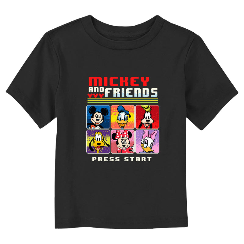 Toddler's Mickey & Friends Retro 8-Bit Portraits T-Shirt