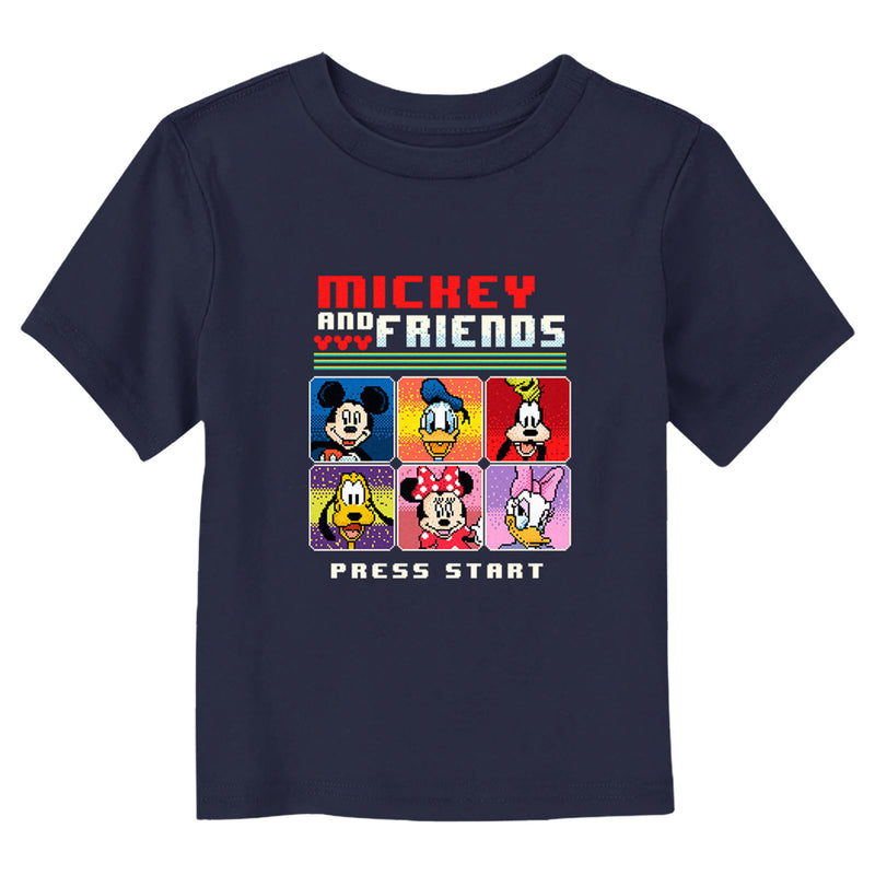 Toddler's Mickey & Friends Retro 8-Bit Portraits T-Shirt