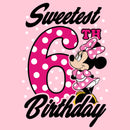 Girl's Mickey & Friends Sweetest 6th Birthday Dots T-Shirt