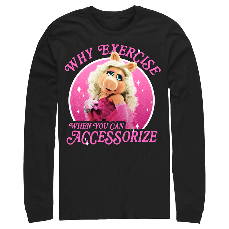 Men's The Muppets Miss Piggy Accessorize Long Sleeve Shirt