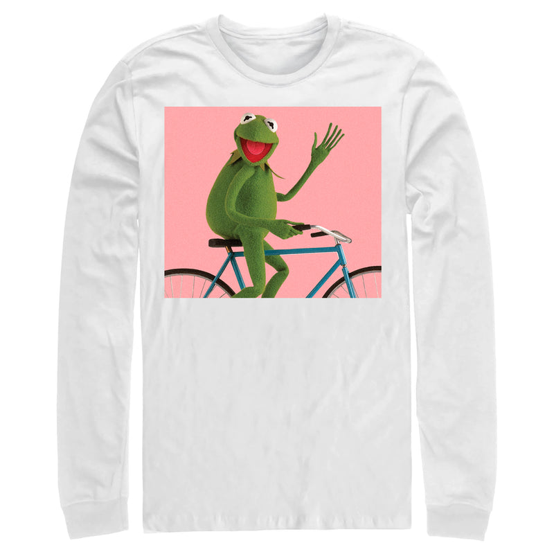 Men's The Muppets Kermit Bike Wave Long Sleeve Shirt