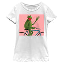 Girl's The Muppets Kermit Bike Wave T-Shirt