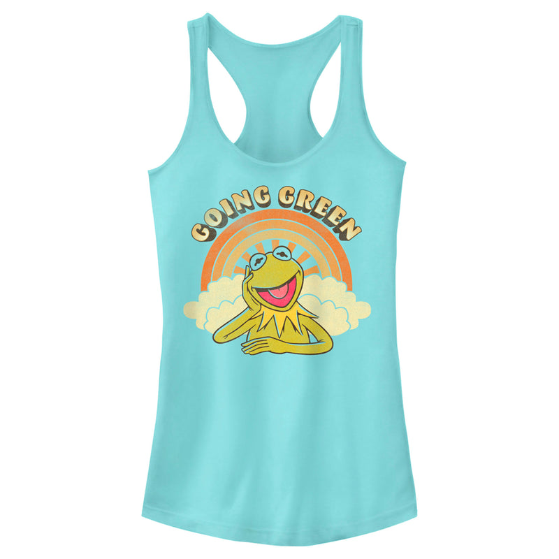 Junior's The Muppets Kermit Retro Green Racerback Tank Top