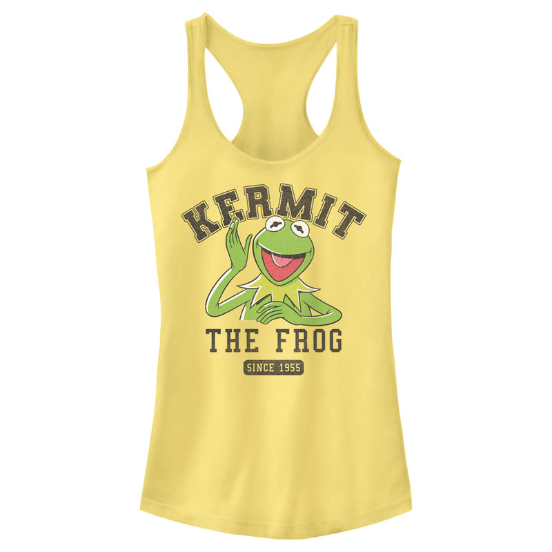 Junior's The Muppets Kermit 1955 Collegiate Racerback Tank Top