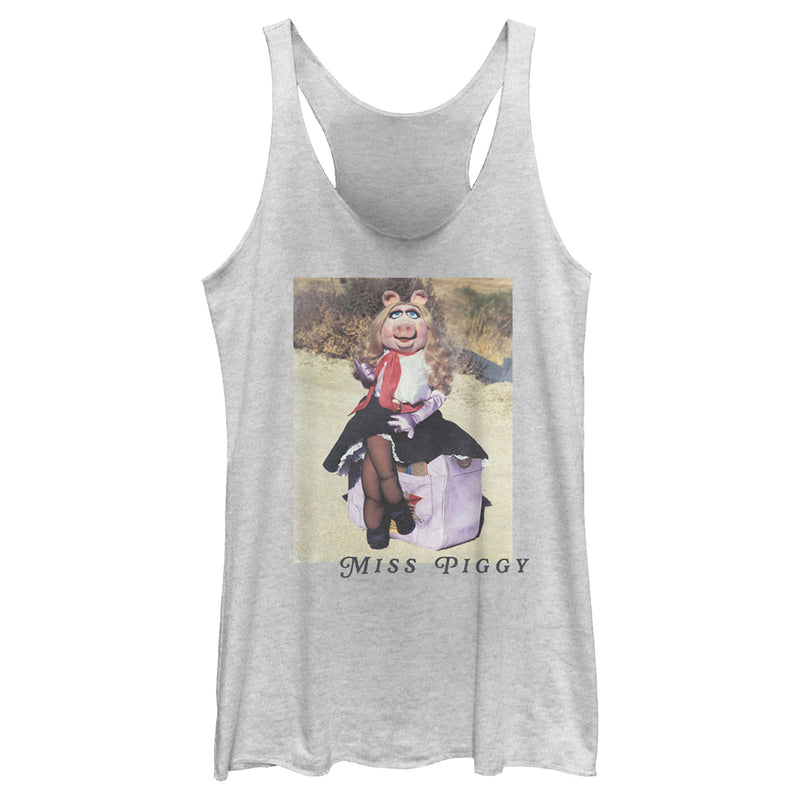 Women's The Muppets Miss Piggy Hitchhiking Scene Racerback Tank Top