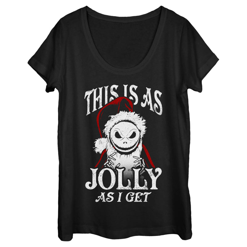 Women's The Nightmare Before Christmas This Is As Jolly as I Get Scoop Neck