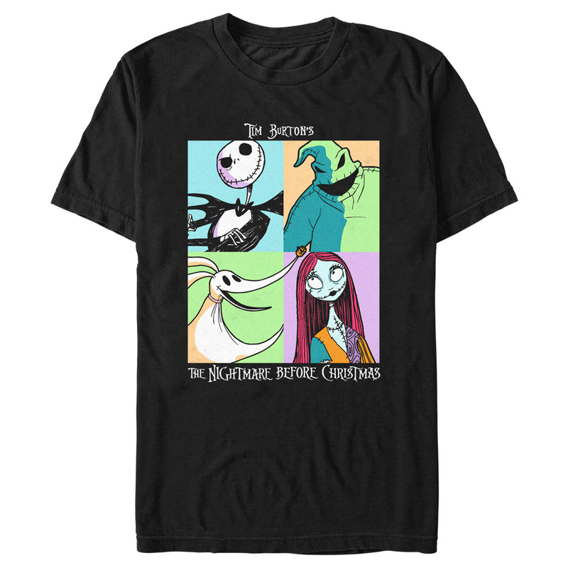 Men's The Nightmare Before Christmas Group Character Portraits T-Shirt