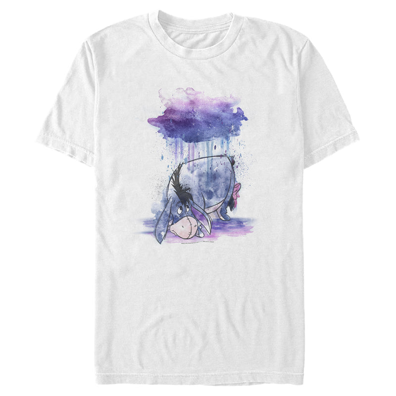 Men's Winnie the Pooh Rainy Watercolor Eeyore T-Shirt