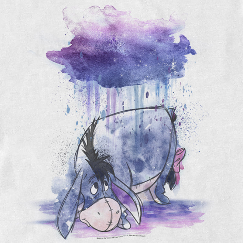 Men's Winnie the Pooh Rainy Watercolor Eeyore T-Shirt