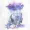 Junior's Winnie the Pooh Rainy Watercolor Eeyore T-Shirt