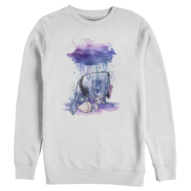 Men's Winnie the Pooh Rainy Watercolor Eeyore Sweatshirt