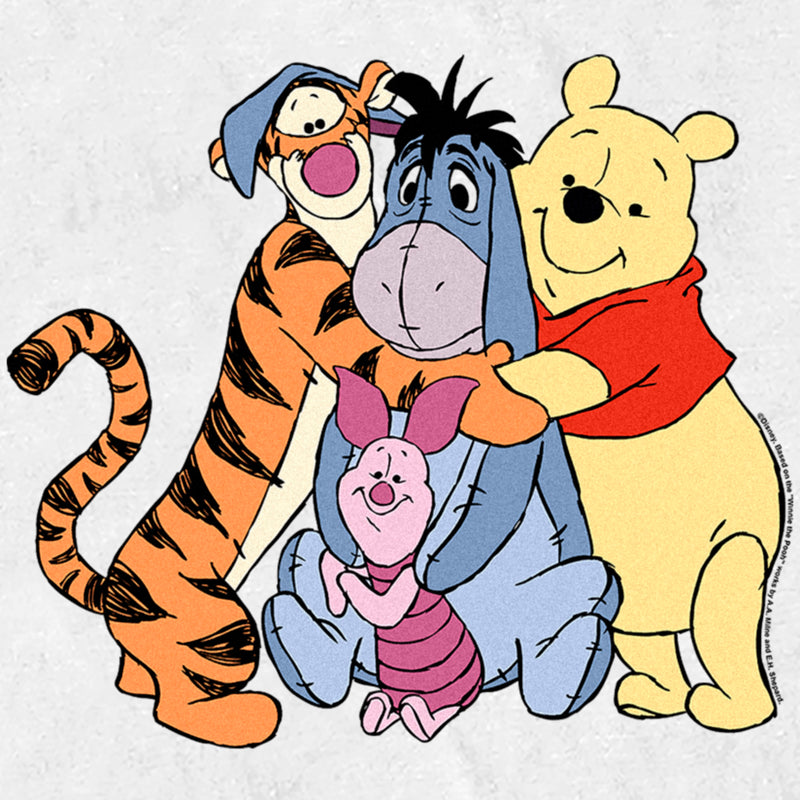 Men's Winnie the Pooh Hugging Group T-Shirt