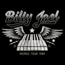 Boy's Billy Joel World Tour 1984 Black and White T-Shirt