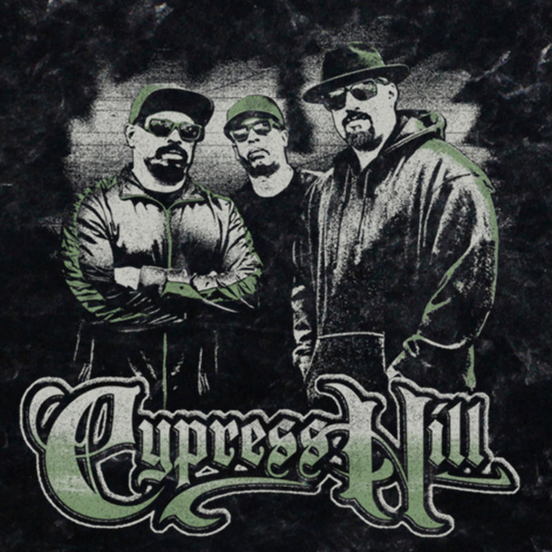 Junior's Cypress Hill Distressed Band Pose Logo T-Shirt