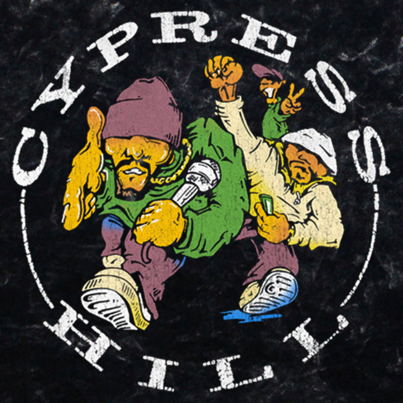 Junior's Cypress Hill 90s Distressed Animated Logo T-Shirt