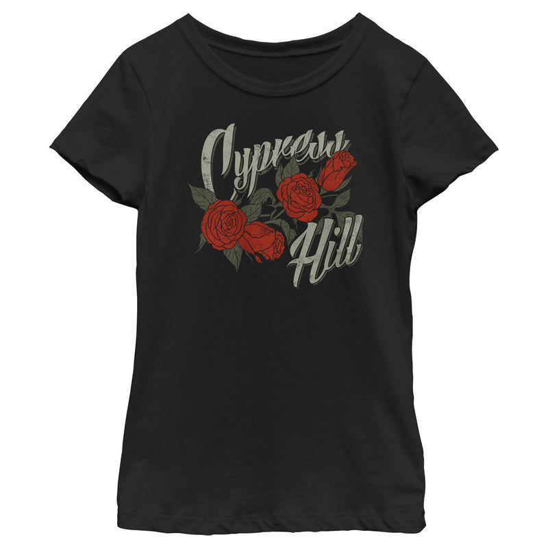 Girl's Cypress Hill Roses Logo T-Shirt