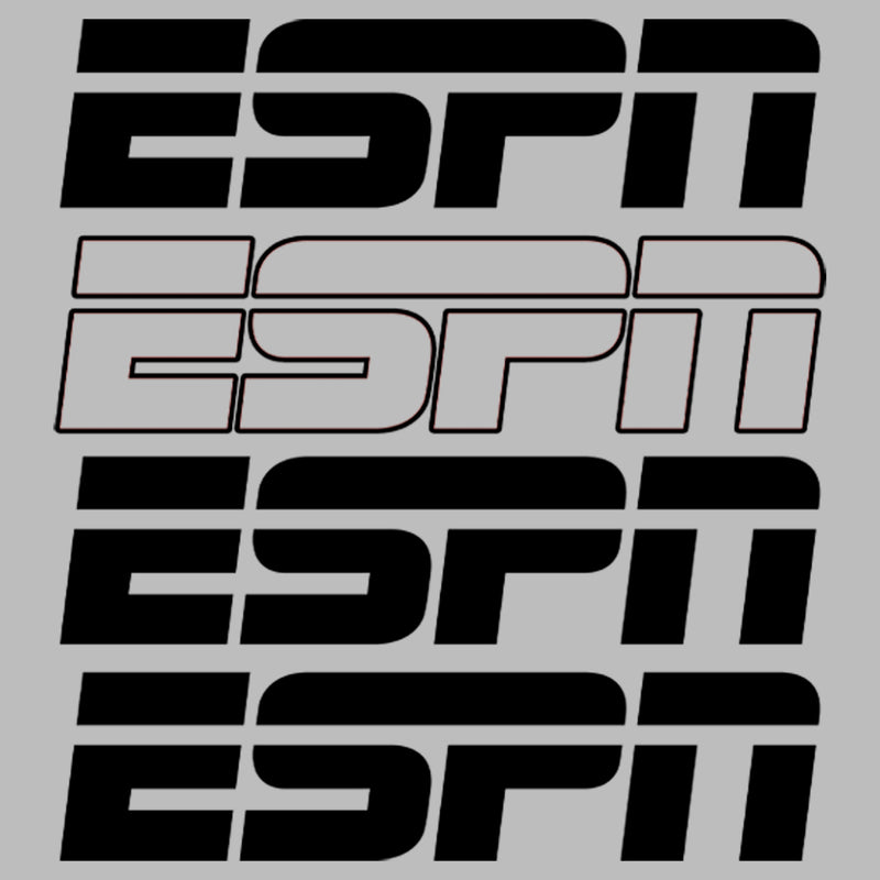 Men's ESPN Black Logo Stack T-Shirt