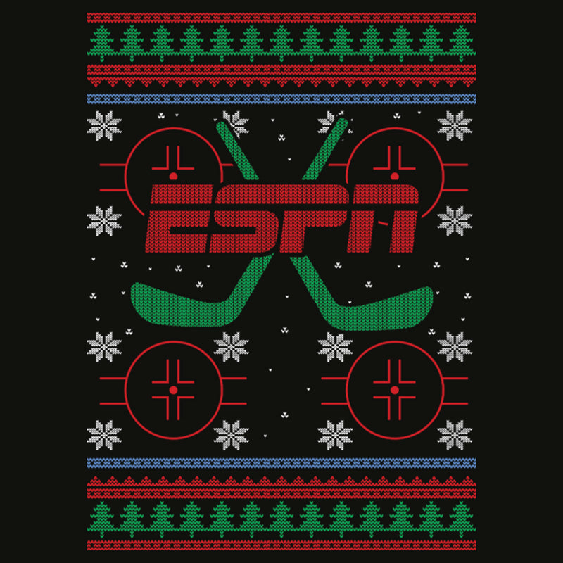 Men's ESPN Hockey Christmas Sweater Long Sleeve Shirt