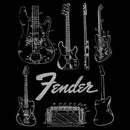 Boy's Fender Guitar Chart Pull Over Hoodie