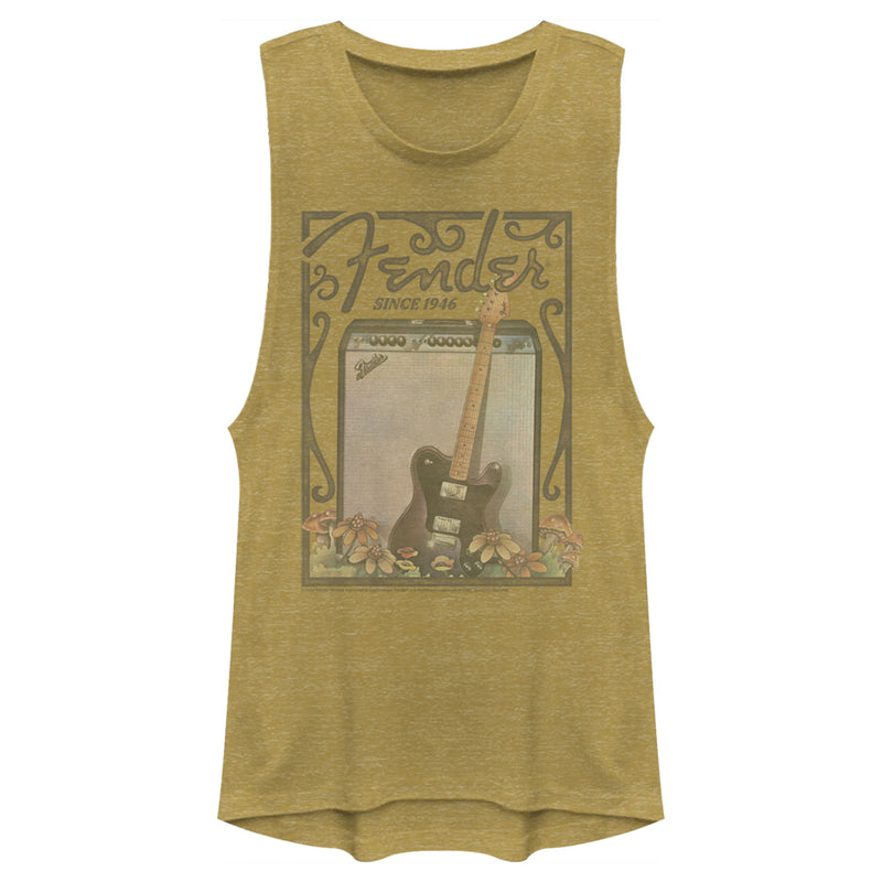 Junior's Fender Since 1946 Retro Poster Festival Muscle Tee