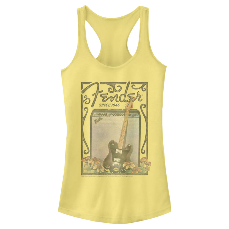 Junior's Fender Since 1946 Retro Poster Racerback Tank Top