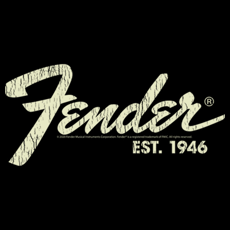 Junior's Fender Distressed Logo T-Shirt