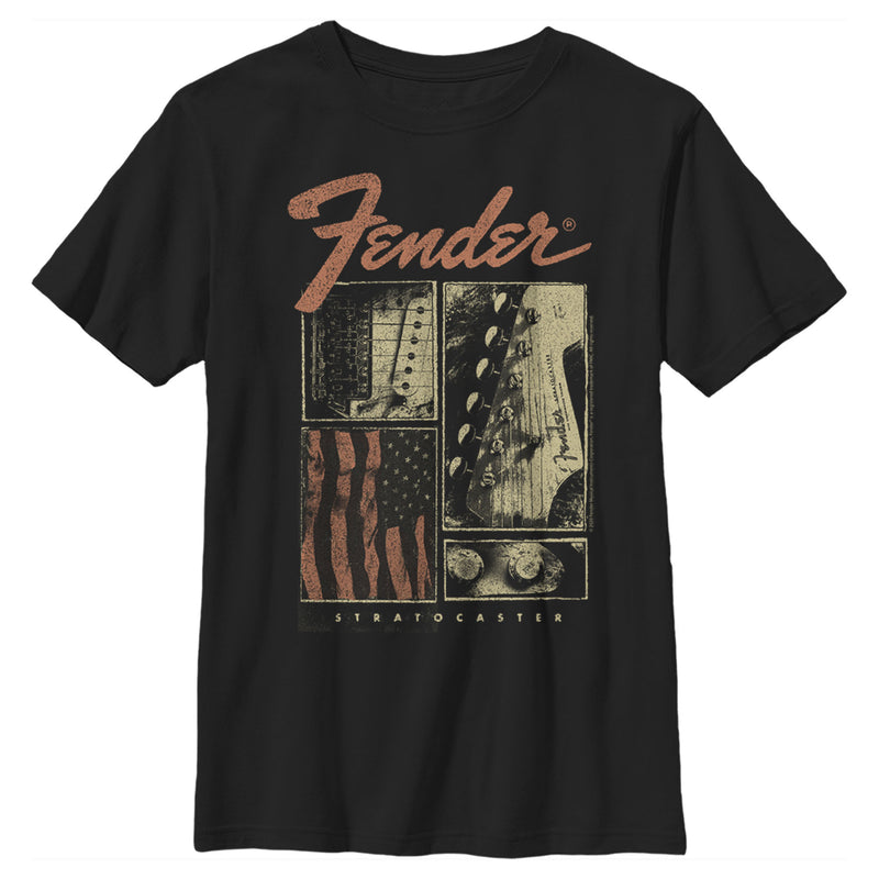 Boy's Fender Stratocaster Boxes T-Shirt