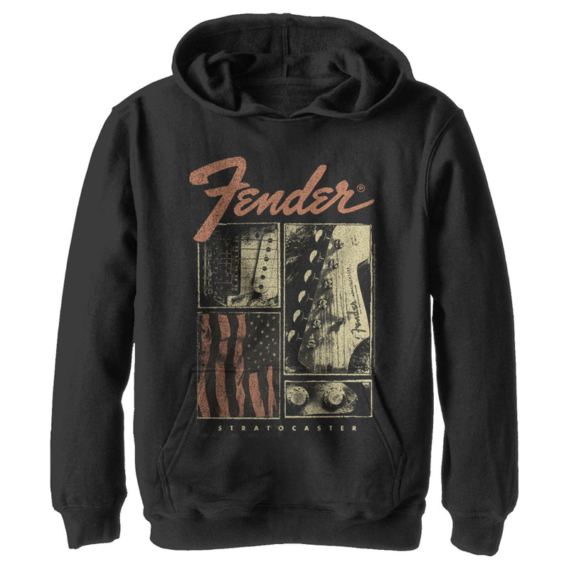 Boy's Fender Stratocaster Boxes Pull Over Hoodie